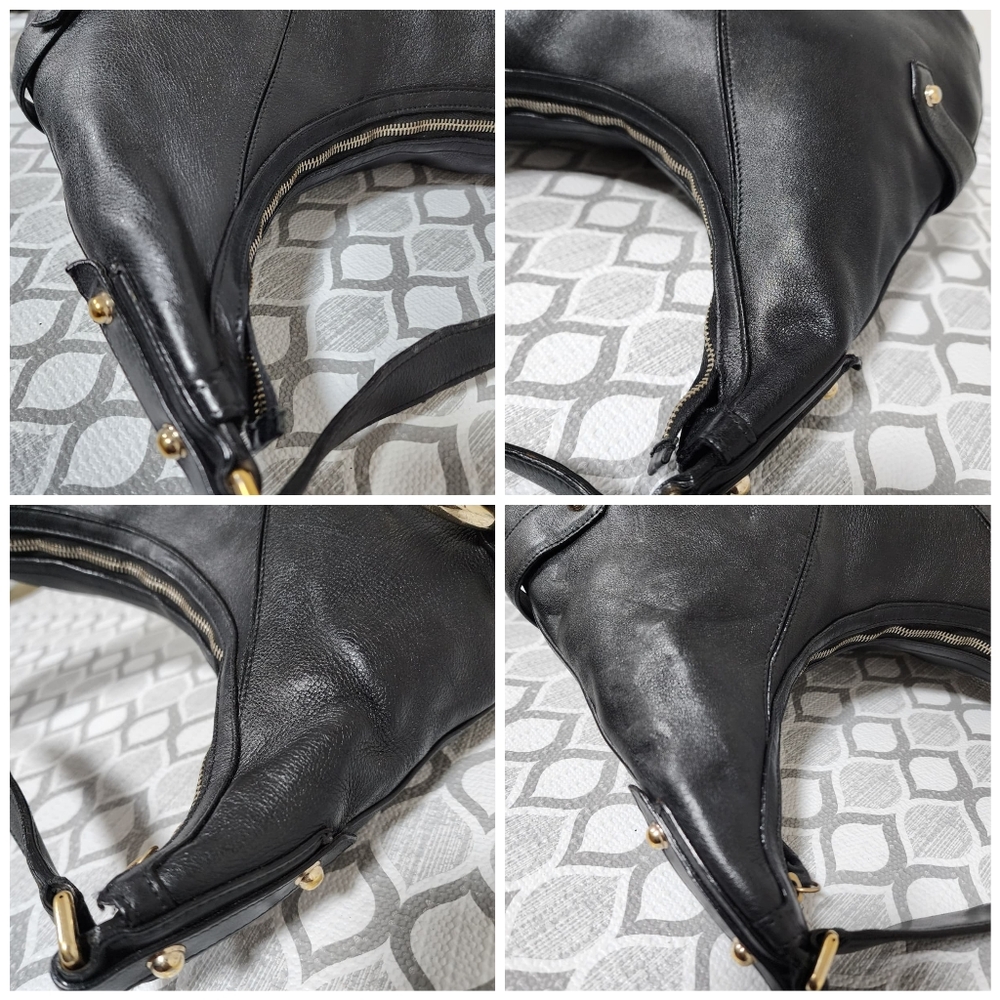 Gucci Leather Heritage Horsebit Hobo Bag Black - Picture 10 of 12